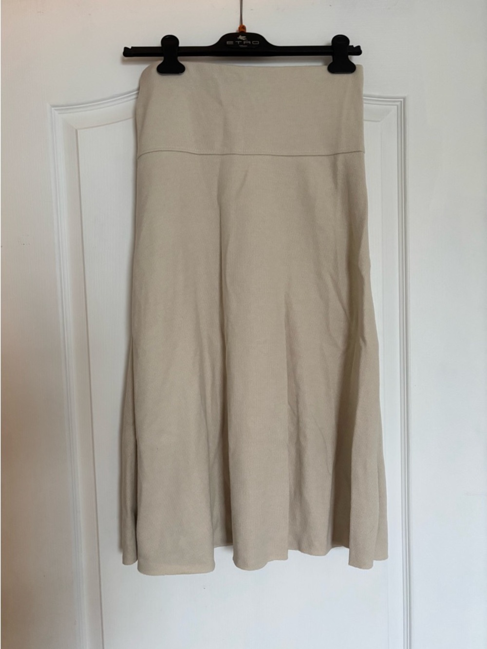 Zara Beige A-Line Knit Skirt